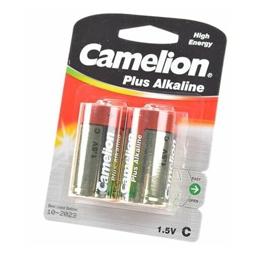 батарейка э п camelion plus alkaline lr14 343 bl2 2 шт Элемент питания Camelion Plus Alkaline LR14-BP2 LR14 BL2, 2шт