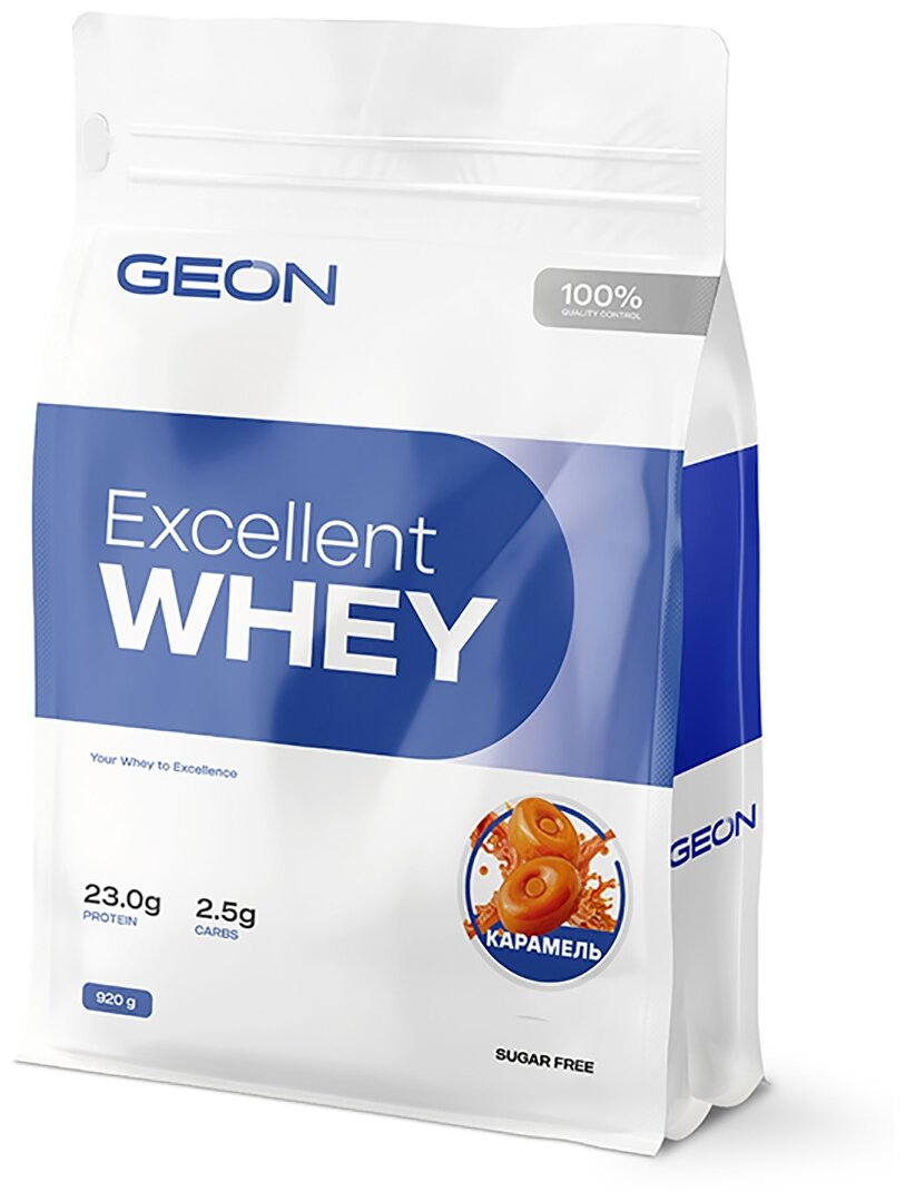 GEON Протеин GEON Excellent Whey, 920 г, вкус: карамель