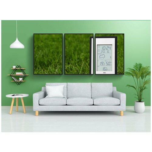 фото Набор модулных постеров для интерьера "метеостанция, цифровой дисплей, прогноз погоды" 60x90 см. в тубусе, без рамки lotsprints