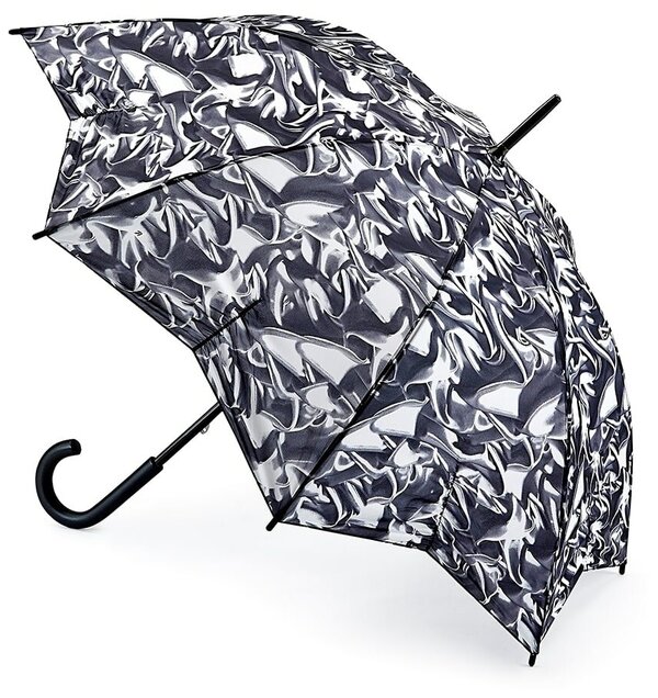 Зонт-трость FULTON, механика, купол 100 см., 8 спиц, деревянная ручка, система «антиветер», для женщин