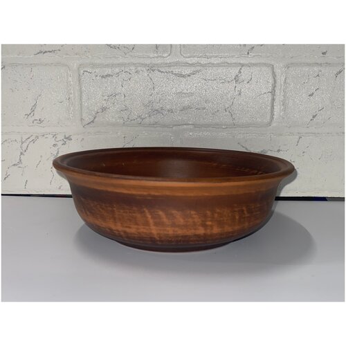 Миска 500мл керамика красная глина дачная малая гладкая