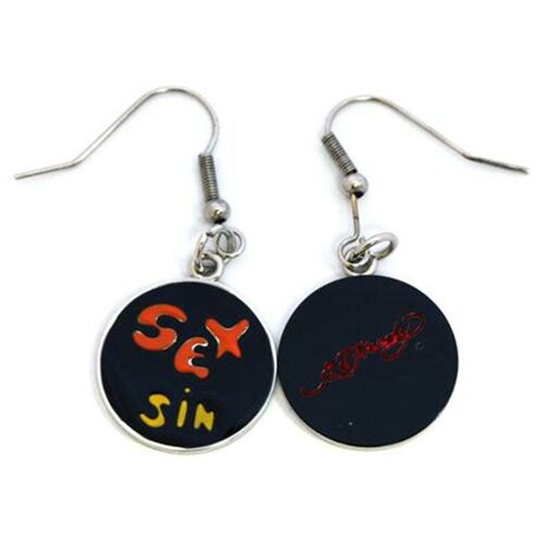 Серьги с подвесками Ed Hardy, черный