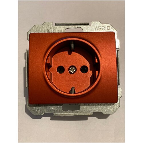 Розетка с заземлением BJC IRIS 1852318723CJ,16А, медь