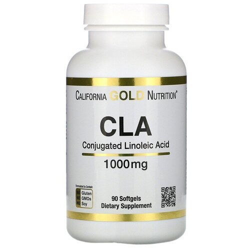 Капсулы California Gold Nutrition CLA 1000 мг, 1000 мг, 90 шт.