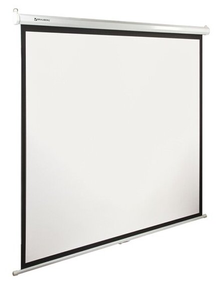 Экран Brauberg проекционный настенный (200х200 см), матовый, 1:1, "WALL", 236727