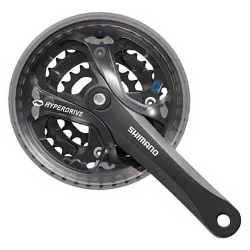 фото Shimano система shimano acera fc-m361 7/8ск (квадрат, 48/38/28t, 170mm, черная, защита)