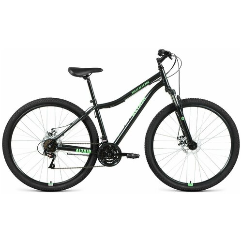 Велосипед ALTAIR MTB HT 29 20 disc 2021 горный рам19 кол29 черныйярко-зеленый RBKT1MN9Q00 RBKT1MN9Q005 1868700₽