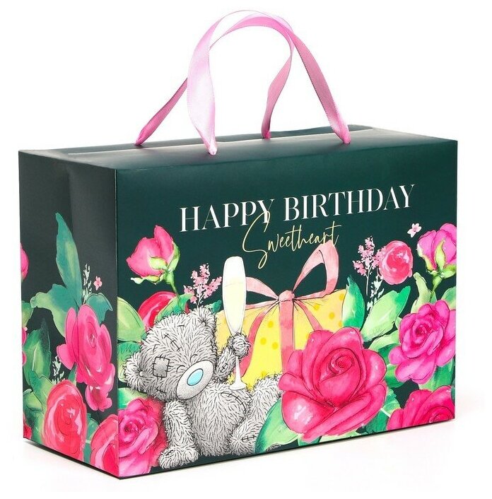 Пакет-коробка, "Happy Birthday", Me To You, 28 х 20 х 13 см