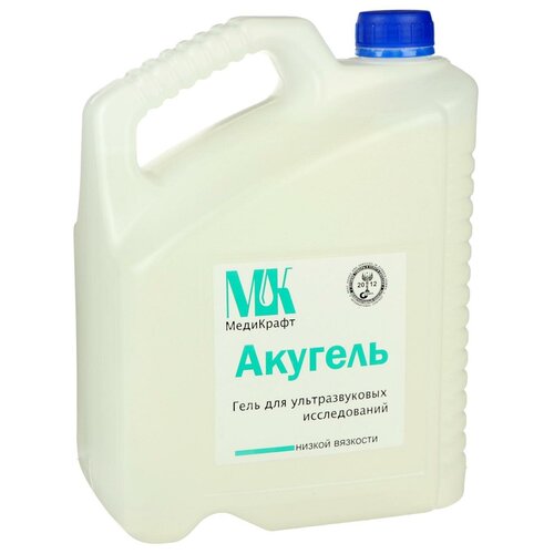 фото Гель для узи "акугель" низкой вязкости, канистра, 5кг медикрафт