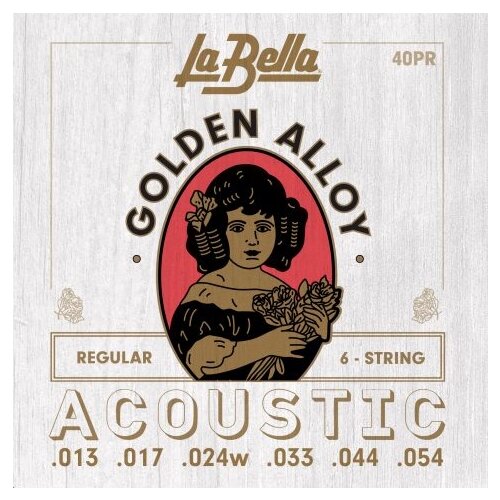 Набор струн La Bella 40PR, 1 уп. gw052 golden alloy отдельная струна для акустической гитары 052 бронза la bella