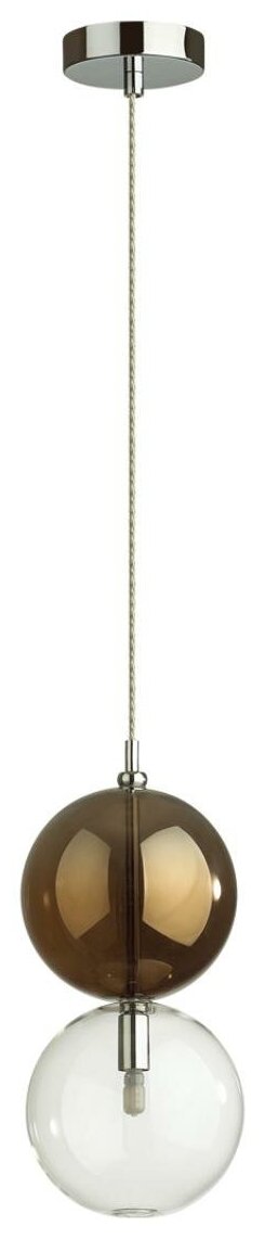 4980/1B PENDANT ODL22 298 хром/коричневый/стекло Подвес G9 1*40W TWIXY