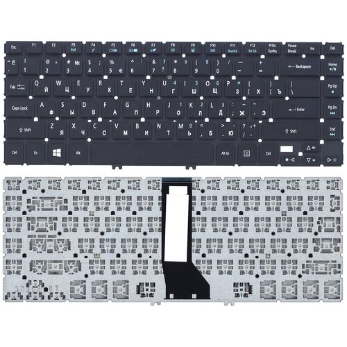 Клавиатура для ноутбука Acer Aspire R7-571 черная c подсветкой горизонтальный Enter клавиатура для ноутбука acer aspire r7 571 черная c подсветкой горизонтальный enter
