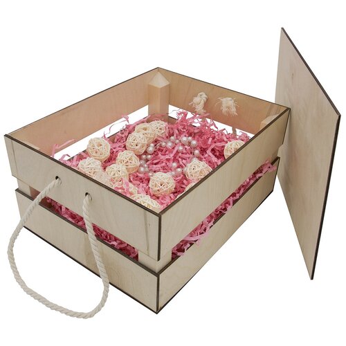 фото На-019 набор для оформления подарка 'маффины', ящик 25*30 см, белый astra & craft