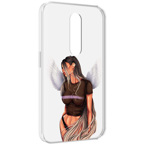 Чехол MyPads девушка-ангел-с-крыльями женский для Motorola Moto X Force (XT1585 / XT1581) задняя-панель-накладка-бампер
