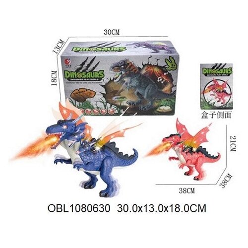 Динозавр со световым эффектом, на батарейках детская игрушка динозавр на батарейках арт 2052372