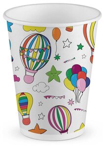 ND Play Стаканы одноразовые бумажные Шарики с обводкой, 250 мл Стаканы 250 мл "Шарики с обводкой