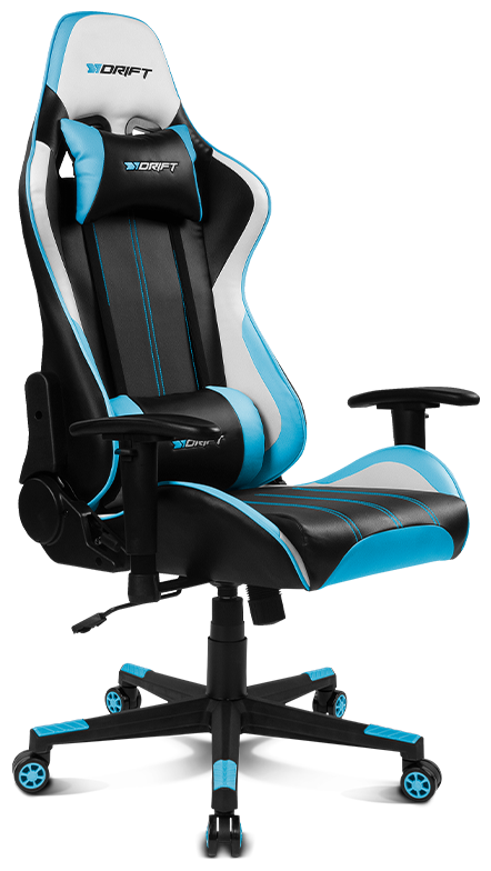 Компьютерное кресло DRIFT DR175 игровое, обивка: искусственная кожа, цвет: Blue/Black
