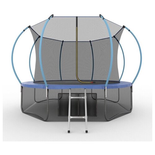 фото Батут evo jump internal 12ft (blue) + lower net с внутренней сеткой и лестницей, диаметр 12ft (синий) + нижняя сеть