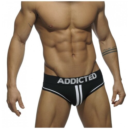 фото Трусы-брифы / джоки "double piping - black" / addicted / черный / размер 3xl