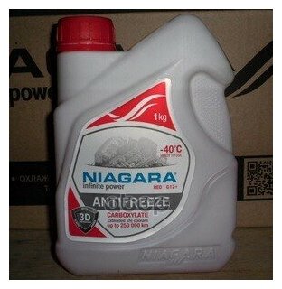 Niagara 096903 1kg_антифриз G12+ ! 1kg Красный Карбоксилатный Готовый -40°c NIAGARA арт. 096903