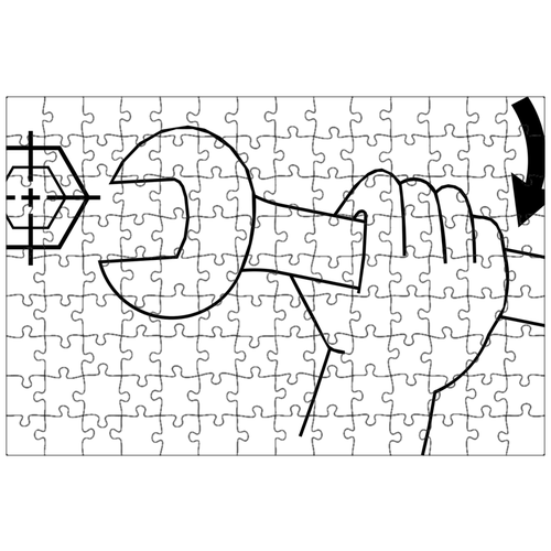 фото Магнитный пазл 27x18см."крутящий момент, колесо lug орехи, перед использованием" на холодильник lotsprints