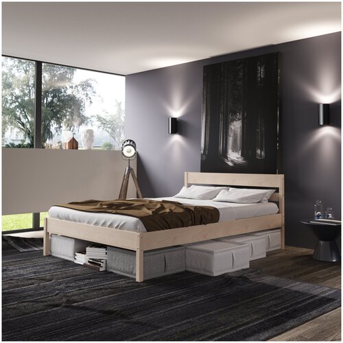 фото Двуспальная деревянная кровать hansales 180x200 см для здорового и крепкого сна