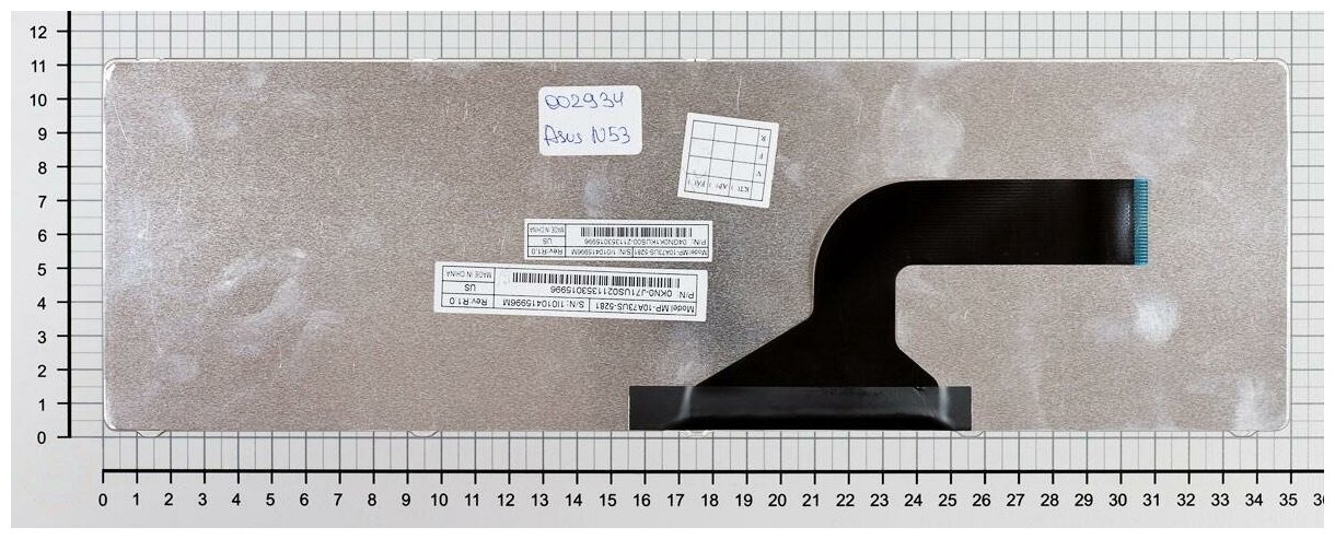 Клавиатура для ноутбука Asus 04GN1R2KRU00-2 черная без рамки