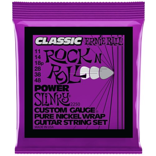 ERNIE BALL 2250 Classic Rock n Roll Pure Nickel Slinky Power 11-48 Струны для электрогитары p02220 power slinky комплект струн для электрогитары никель 11 48 ernie ball