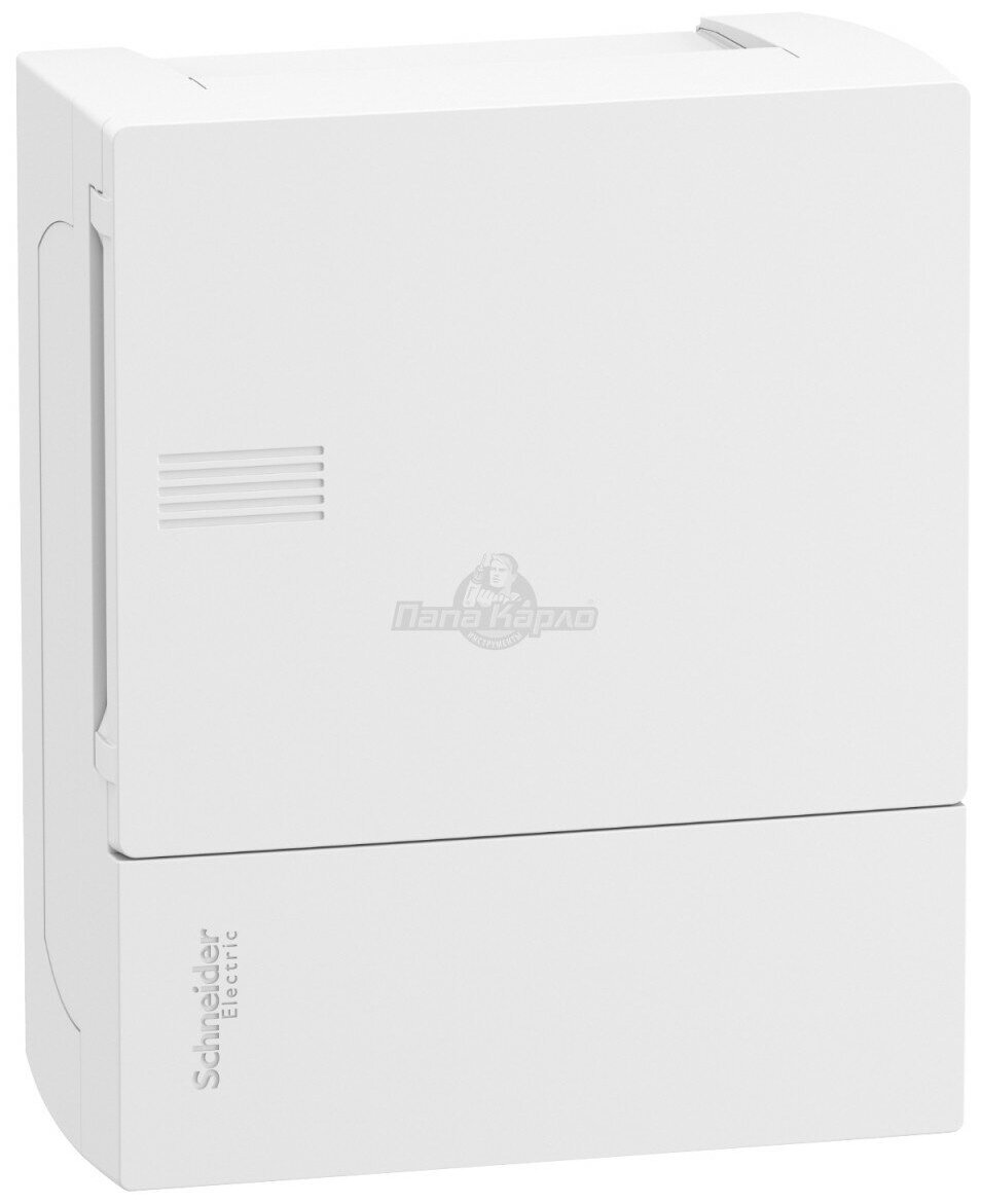 Schneider electric Schneider-electric MIP12106 MINI PRAGMA ЩИТ навесной С белой ДВ. 1РЯД 6МОД,IP40,IK07,63А,2 клеммы,Италия