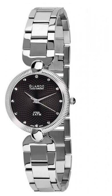Наручные часы Guardo, черный, серебряный