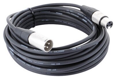 Cordial CCM 10 FM микрофонный кабель XLR "мама"/XLR "папа", 10,0 м, черный