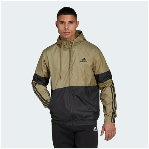 фото Ветровка adidas m essentials fleece windbreaker зеленый xl gv5246