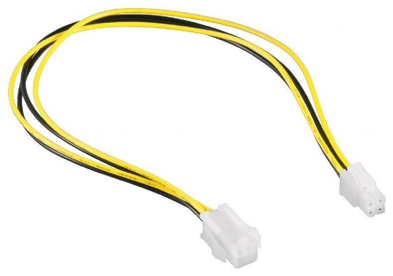 Удлинитель питания Cablexpert ATX 4-Pin M/F, длина 0,3м (CC-PSU-7)