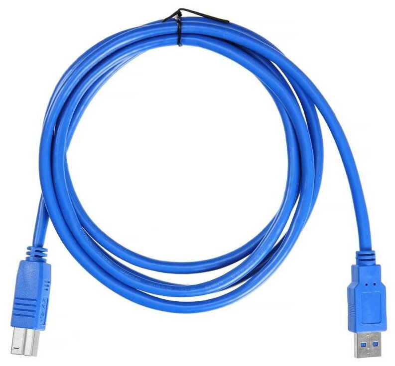 Кабель Buro USB 3.0 (AM-BM) 1.8м, Синий USB3.0-AM/BM - фото №1