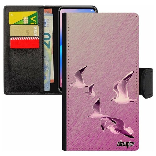 фото Чехол- книжка для мобильного iphone 7, "чайки" крачка буревестник utaupia