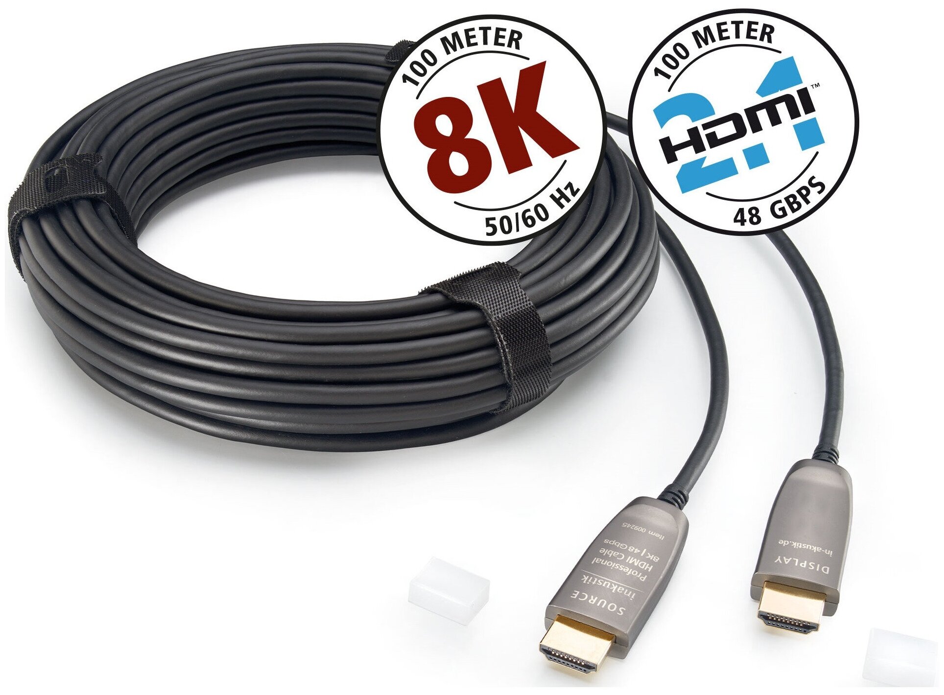 Кабель HDMI - HDMI оптоволоконные Inakustik 009245010 Professional HDMI 2.1 Optical Fiber Cable 10.0m