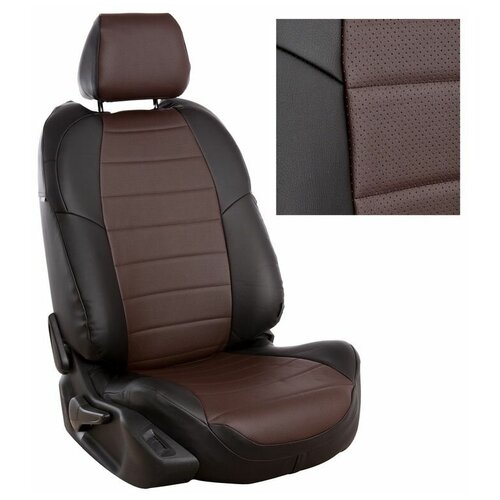 фото Чехлы на kia optima 4 2010-2020 экокожа черный, коричневый автопилот ki-op-op4-chesho-e