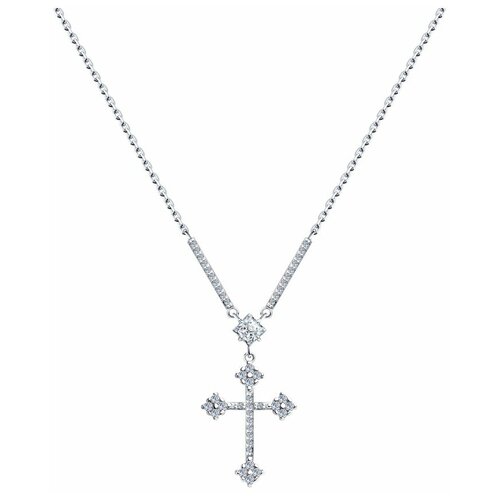 Колье SKLV из серебра с фианитами 94070295, размер 55 см