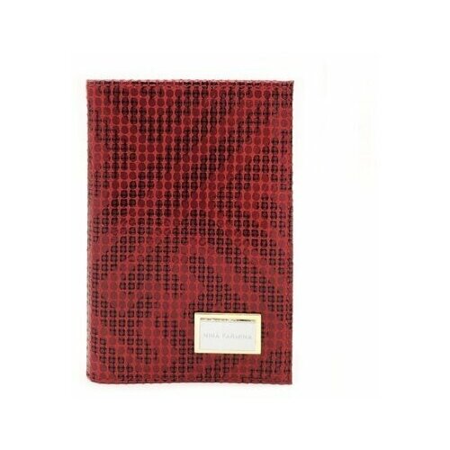 Обложка для паспорта Nina Farmina ID033, красный обложка для паспорта nina farmina мультиколор