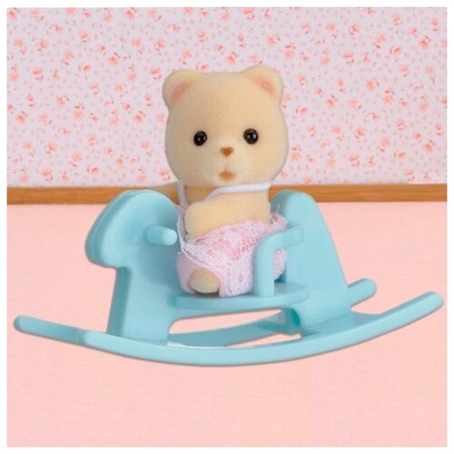 фото Sylvanian families набор "младенец в пластиковом сундучке " (медвежонок на качалке) 5199