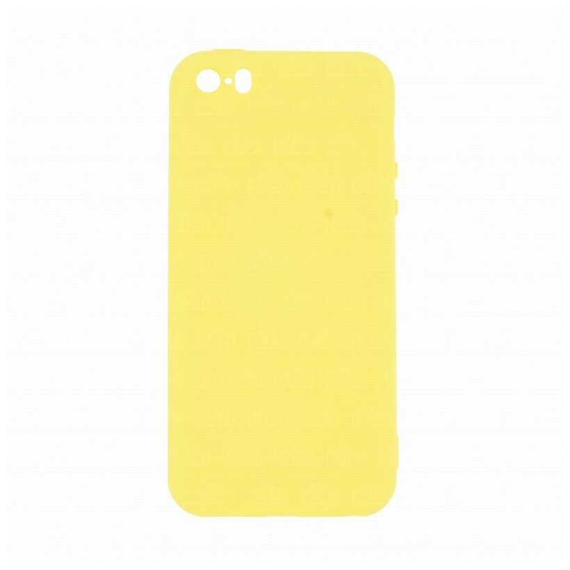 Силиконовый чехол Silicone Case для Apple iPhone 5 / iPhone 5S / iPhone SE, желтый