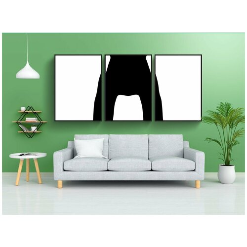 фото Набор модулных постеров для интерьера "пантера, животное, дикий" 60x90 см. в тубусе, без рамки lotsprints