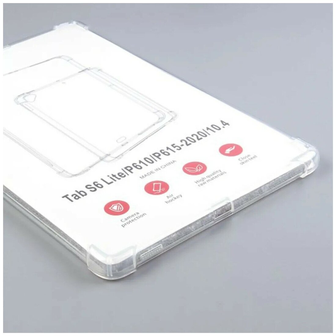 Чехол накладка противоударный для Samsung Galaxy Tab S6 Lite P610/P615 (10.4) 2020, прозрачный