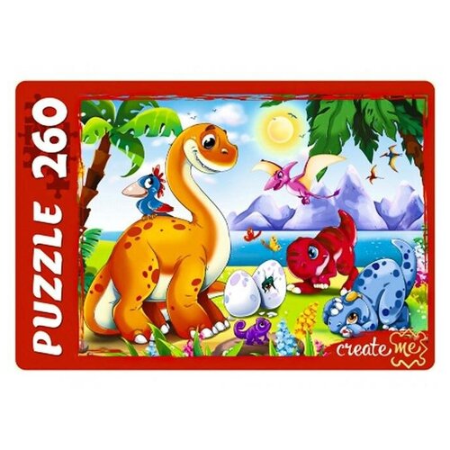 Пазл Рыжий кот Динозавры №8, 260 элементов (ПУ260-0622)