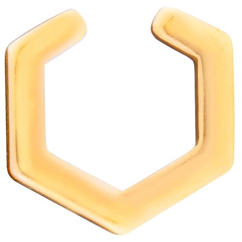 Серьги каффы Kalinka modern story, размер 3 мм, золотистый