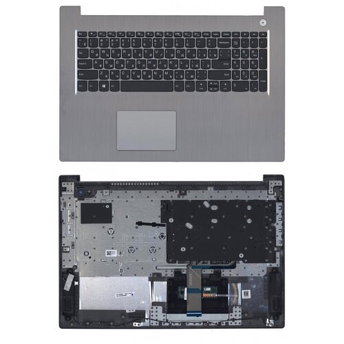 Клавиатура для ноутбука Lenovo IdeaPad 3-17IIL05 черная с серебристым топкейсом 730000₽