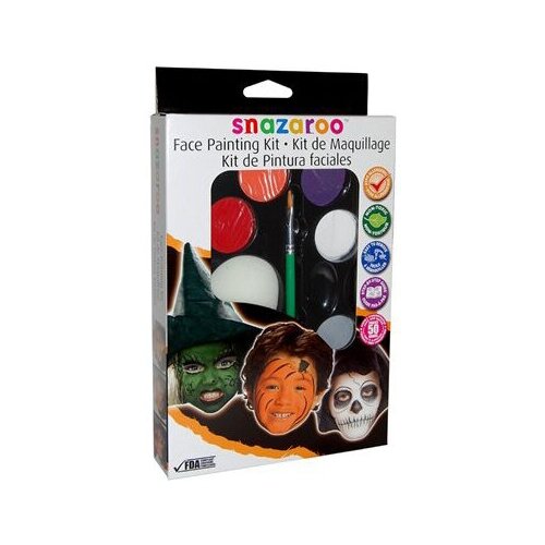 фото Snazaroo набор красок для лица "хэллуин", 40 лиц, 8 цветов х 2 мл, аксессуары