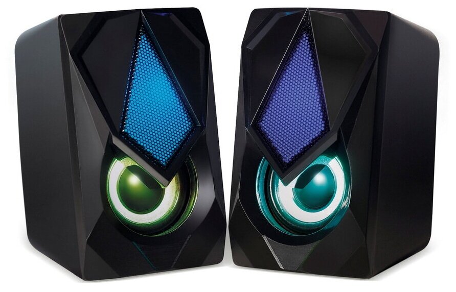 Компьютерные колонки SmartBuy REBEL 6 Вт RGB-подсветка черные