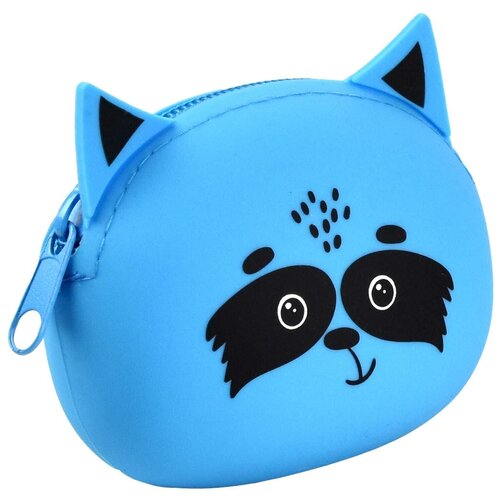 фото Кошелек детский енот 9*7*3.5 см, силикон, молния феникс+