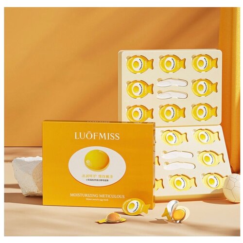 Коллагеновая маска для лица с яичным экстрактом LUOFMISS MOISTURIZING METICULOUS